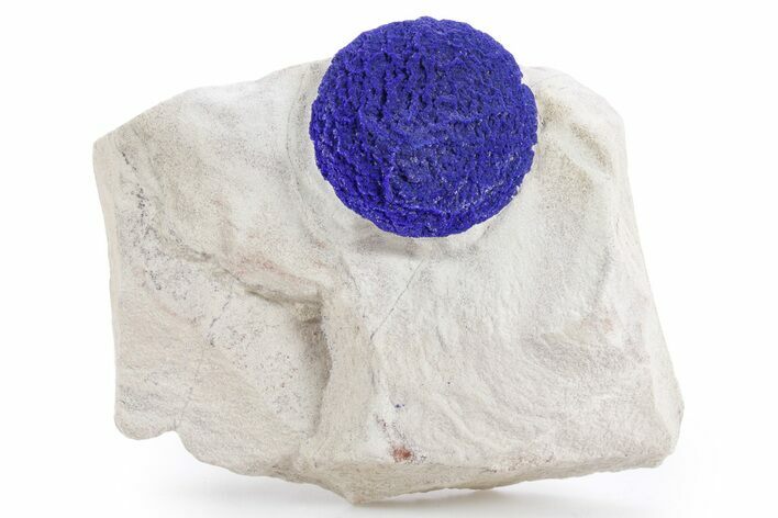 Vibrant Blue Azurite Sun on Siltstone - Australia #361142